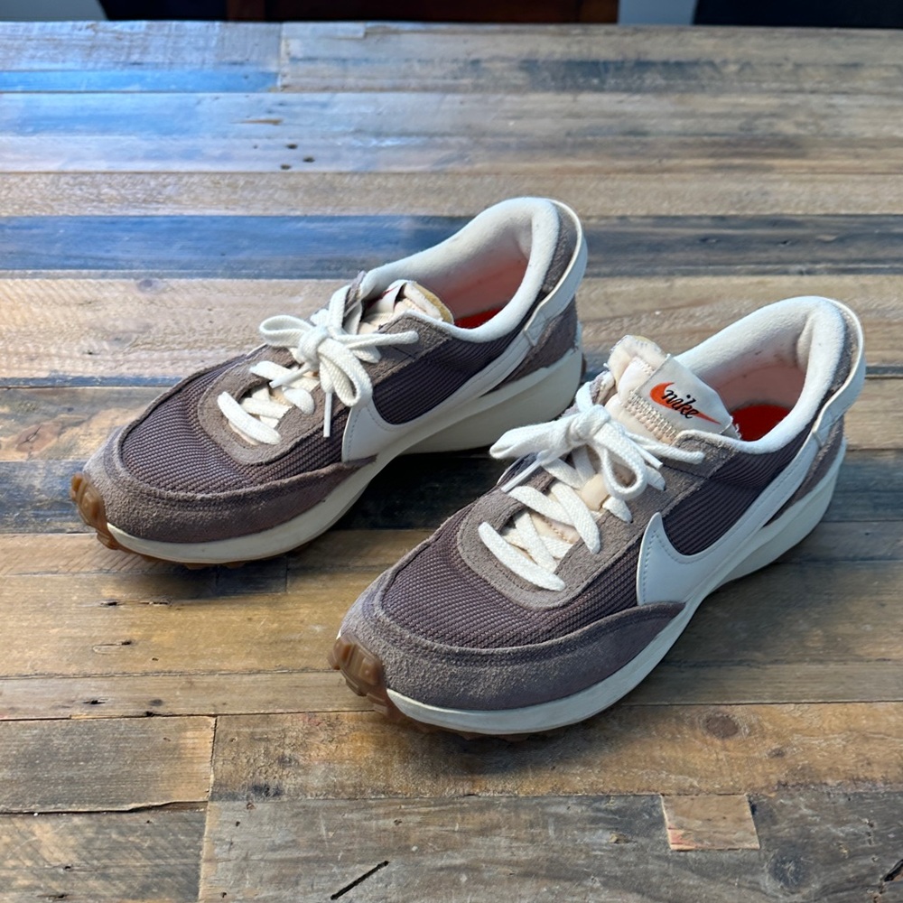 Nike Cream and Brown Athletic Shoes